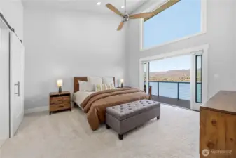 Primary suite with private balcony.