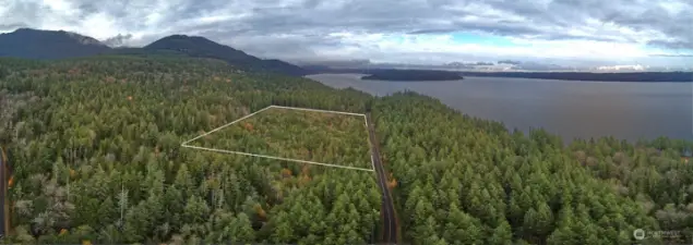 Paved road with power for easy access to the site.