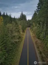 View along roadway facing South.