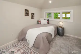 Sleeping area in loft.