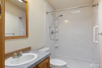 3/4 guest bath with walk in shower!