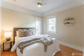Main floor bedroom with  closet