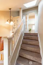 More detailed wood design on the railing