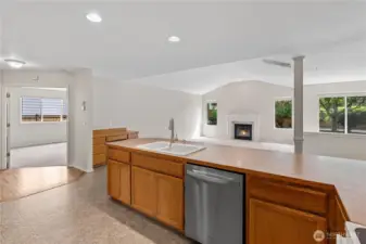 Kitchen w/Brand New Dishwasher.
