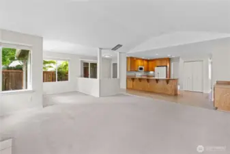 View from Great Room back toward Kitchen and Breakfast Nook.