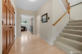 A lot of stunning features, wood soffits, hardwood floors, high ceilings and so many more details make this home a stunning gem.