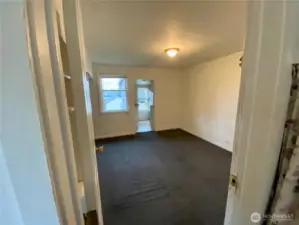 Unit Three studio - living area + kitchen