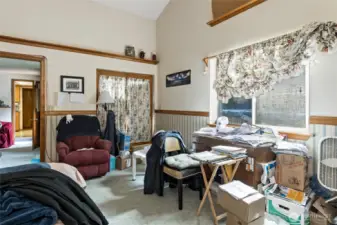 Primary bedroom with private access to the deck