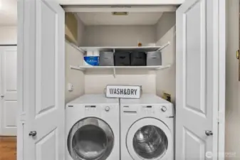 In-unit laundry.