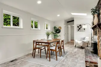 Dining Rm and Fireplace