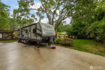 Driveway has plenty of room for your RV and or boat