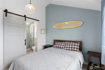 Master bedroom with closet