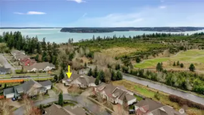 Just a short walk to miles of trails along the hiltop of the sound.  Watch a beautiful sunset and stroll home.