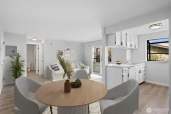 Room is virtually staged
