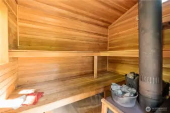 Wood fired sauna
