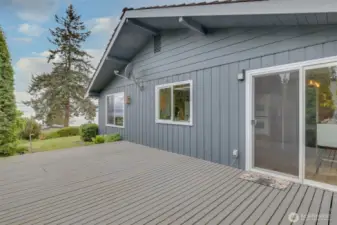 Here is the deck! It has a lovely view and is terrific for outdoor barbeques and entertaining!