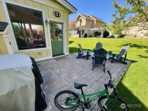 Back Patio offers shade from the Sun on hot Summer afternoons