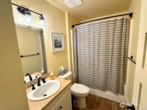 Hall bath on upper floor.
