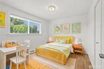 1st bedroom on main, virtually staged
