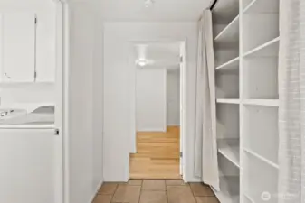 Pantry off kitchen