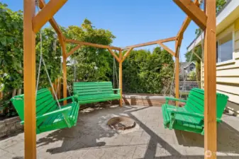 Swings with Firepit