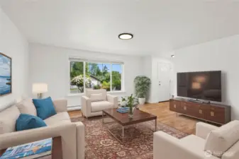 Living Room virtually staged