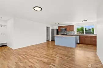 Open concept Living Room/ Kitchen