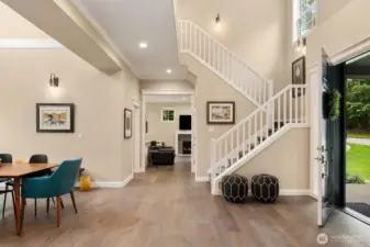 An awe-inspiring entrance that sets the tone for the home.