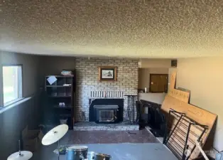 Basement fireplace