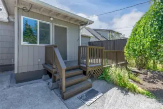 Back patio and deck
