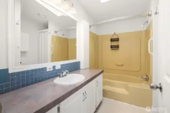 Primary bath features a soaking tub and separate walk in shower - not shown in this photo.