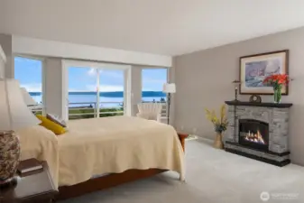charming electric fireplace.
