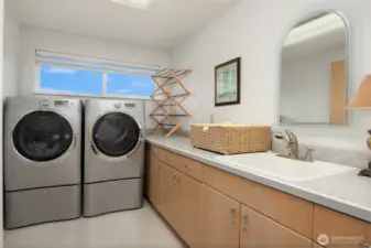 Huge laundry room.