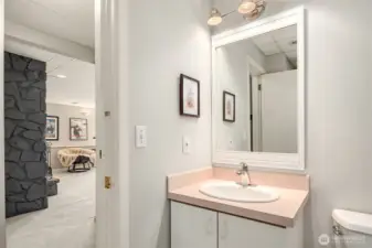 Full bath for ADU (also may be accessed from family room).