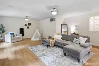 Inside view of family room.