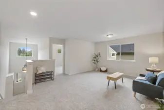 Extra Family room slash Bonus room upstairs! Spacious loft with cable... lots of usage for this space!