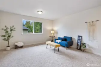 Another view point of the open loft area upstairs