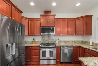 Updated appliances and granite countertops