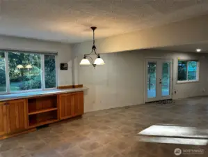 Open concept dining area