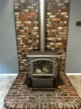 Wood burning fireplace