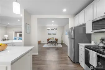 Spacious enough for cooking… or dancing.