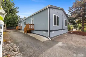 A simple, tidy exterior ready for your personal touch.