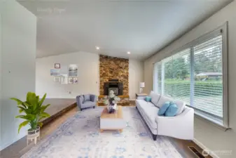 Virtually Staged Living room.