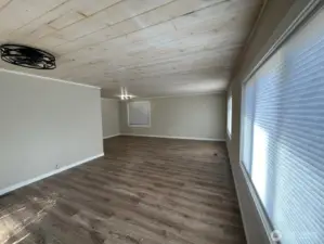 View from living room to dining room