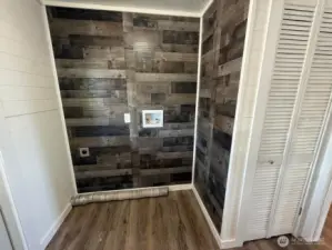 Laundry area and furnace closet