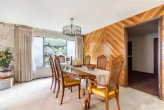 dining room, door is access to office