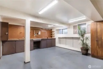 tons of storage in multipurpose room