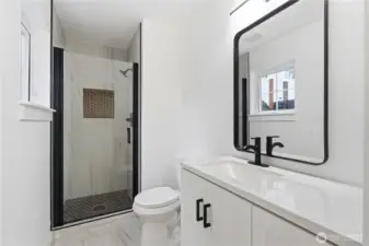 1st 3/4 bathroom with shower. Fully updated.