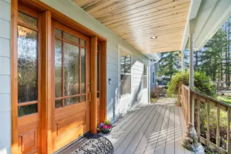 A fresh new look to the recently refinished front door.