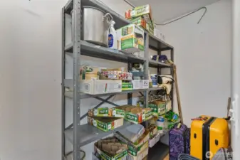 Storage room off of garage.